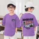 American Vintage Boys Short Sleeve Shirts Summer Boys Tees Casual 100%Cotton Children Tops Kids Clothes Printed Graphic T-shirt