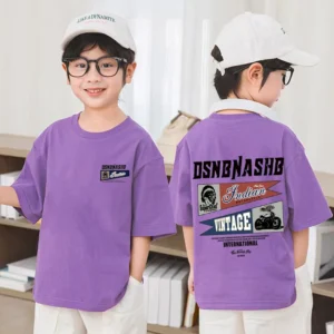 American Vintage Boys Short Sleeve Shirts Summer Boys Tees Casual 100%Cotton Children Tops Kids Clothes Printed Graphic T-shirt - Image 2