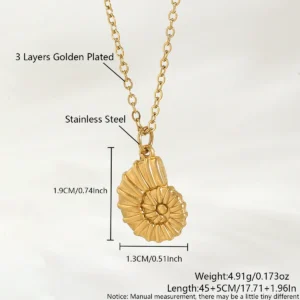 Summer Women's Starfish Conch Shell Necklace Fashion Stainless Steel Gold/Silver Color Crab Turtle Choker Beach Jewelry Gifts - Image 5