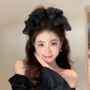 New Big Hair Bows Chiffon Solid Color Large Bowknot Hairpins Spring Clamp Clip Women Korea Headwear Accessories