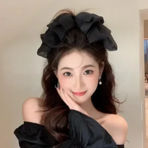 New Big Hair Bows Chiffon Solid Color Large Bowknot Hairpins Spring Clamp Clip Women Korea Headwear Accessories - Image 6