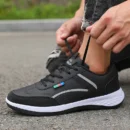 Fashionable White Sports Shoes 2025 Men's Lace Up Casual Shoes Spring and Summer Street Fashion Comfortable Daily Walking Shoes