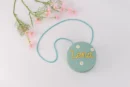 Personalized Round Cake-Shaped Straw Woven Bag For Little Kids 2025 Summer New Rope-made Mini Shoulder Bag For Baby Girl Travel
