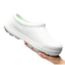 Men's shoes summer kitchen work labor insurance leather shoes men's one-pedal waterproof, non-slip and oil-proof black chef shoe