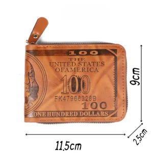 Leather Men Wallet 2024 Dollar Price Wallet Casual Clutch Money Purse Bag Credit Card Holder Fashion New Billetera Hombre - Image 3