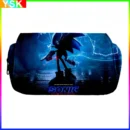 Double Layer SONIC Cartoon Cross-border Double-layer Pencil Bag Pencil Case Primary and Secondary School Student Stationery Box