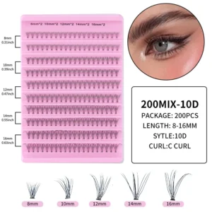 LTWEGO New 10 Rows Individual Lashes Extension Natural Faux Mink Eyelashes Individual Cluster Eyelashes Extension Makeup Cilia - Image 2
