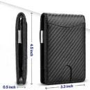 DIENQI Carbon Fiber Rfid Slim Men's Wallets Credit Card Holder Business Wallet Small Short Bi-Fold Billfold Wallet Choice Walet