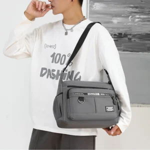 Men's Messenger Bag Crossbody Shoulder Bags Men Small Sling Pack For Work Waterproof Oxford Packs Satchel Purse - Image 6