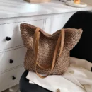 Women's Shoulder Handbag Bohemian 2024 Summer Fashion Straw Beach Tote Bag Travel Shopper Weaving Hand-woven Shopping Bags New