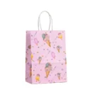 6Pcs Ice Cream Theme Paper Gift Packing Bag Summer Desserts Candy Cookie Bag for Kids Girl Birthday Baby Shower Party Decoration