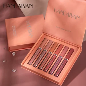 HANDAIYAN Set of 6 NonStick Cup Liquid lipstick , Long-Lasting Lip Gloss Gift Box – Matte Finish Lip Gloss, Resistant to Fading - Image 3