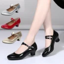 dancing shoes for women latino outdoors Latin Salsa dance shoes for women close toe low heels 3.5cm Modern Dance Shoes wholesale