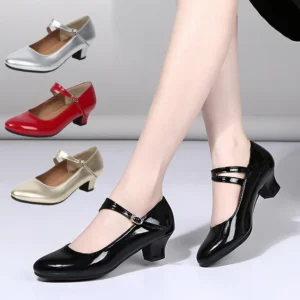 dancing shoes for women latino outdoors Latin Salsa dance shoes for women close toe low heels 3.5cm Modern Dance Shoes wholesale