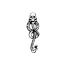 Harried Black Voldemort Tattoo Sticker Potters Waterproof Anime Personality Girl Boy Arm Tattoo Stickers Creative Party Gift