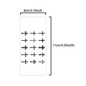 1Pc Cross Waterproof Temporary Tattoo Stickers, Long-lasting Waterproof for One to Two Weeks, Suitable For Finger, Plam, Neck. - Image 2