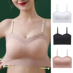 Summer Traceless Bra Women Underwear with Chest Pad No Steel Ring Non-slip Adjustable Spaghetti Strap Sexy Sports Bra