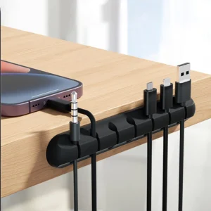 Cable Organizer Silicone USB Winder Desktop Tidy Management Clip Cable Holder For Mouse Headphone Protector Wire Organizer Clamp