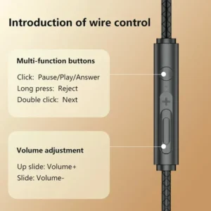 Metal Magnetic Wired Earphones 3.5mm L Jack HIFI Stereo Headphone Noise Reduction Gaming Headset With HD Mic for All Smartphones - Image 4
