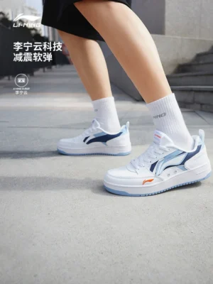 Li Ning Haichuan board shoes men's summer comfortable versatile casual classic comfortable soft elastic white sports shoes - Image 2