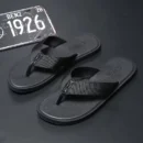 Men Flip Flops 2025 Summer Beach Flip Flops Men Fashion Stripe Breathable Casual Beach Slippers Couple Outdoor Slippers 37-46