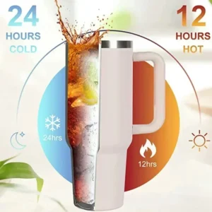 Jumbo 304 Stainless Steel Insulated Mug 40oz Generation Car Cup with Handle Portable Ice Master Straw Cup Leak-Proof Food-Grade - Image 5
