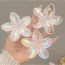 Beautiful Gradient Flower Hair Accessories Set Beach Style Hairpins Flower Claw Clips Summer Flower Hairpins Hawaiian Style