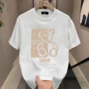 Hot Sale Luxury Brand Summer Handsome Men's Pure Cotton Round Neck Short Sleeve T-shirt for Men Short Sleeve Loose Tops