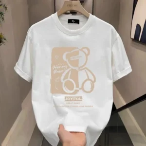 Hot Sale Luxury Brand Summer Handsome Men's Pure Cotton Round Neck Short Sleeve T-shirt for Men Short Sleeve Loose Tops - Image 2