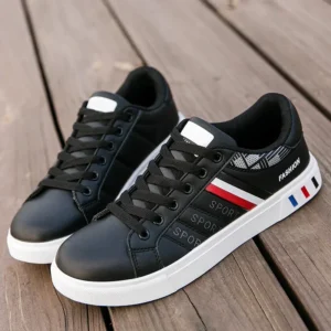 Men Sneakers Casual Shoes Men Flats Zapatillas Hombre Lightweight PU Leather Breathable Shoe Mens White Sports Tenis Shoes - Image 2