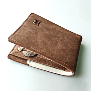 Wallet for Men with Zipper Coin Pocket Holder Soft PU Leather Wallet High Quality Minimalist Short Card Holder Business Wallets - Image 2