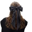 Satin Ribbon Headwear Big Bows Hairpin Spring Clips Hair Accessories for Women Girls Trendy Korean Spring Summer Headwear 2024
