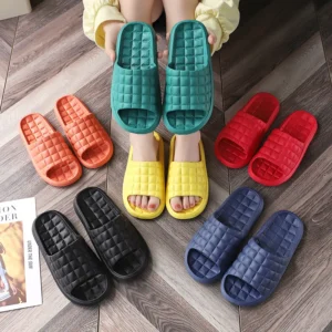 Summer Fashion Indoor Home Slippers Soft Comfortable Flip Flops Bath Couple Women Men Family Flat Shoes Hotel Sandals - Image 2