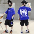 100% Cotton T-shirt Summer Kids Clothes 2025 New Boys American Street Vintage Printed Short-sleeved Casual Trendy Children's Top