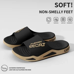 High Quality Men's Summer Fashion Thick Sole Sandals,Viral Beach Pool Slides,Non-Slip Bathroom Slippers,Trendy Male Sports Shoes - Image 6