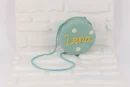 Personalized Round Cake-Shaped Straw Woven Bag For Little Kids 2025 Summer New Rope-made Mini Shoulder Bag For Baby Girl Travel