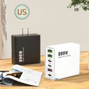 Xiaomi 200W 6 Port USB C Charger Super Fast Charging PD3.0 USB Type C Mobile Phone Charger For iPhone 16 SE4 Samsung Xiaomi ipad
