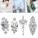 Hot Black Temporary Tattoo Body Art Tattoos 3D Waterproof Temporary Tattoos Sticker Art Men Arm Leg Fake Tatoo Paper