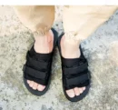 Simple Outdoor Men Slippers Fashion Hook&Loop Canvas Casual Couple Shoes Slip-on Beach Slippers Sandals Women Shoes Flip Flops