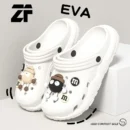Cartoon Charms Clogs Eva Soft Summer House Slippers Women's Sandals Slipper Man Shoes Kids Indoor Slipper