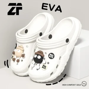 Cartoon Charms Clogs Eva Soft Summer House Slippers Women's Sandals Slipper Man Shoes Kids Indoor Slipper - Image 2