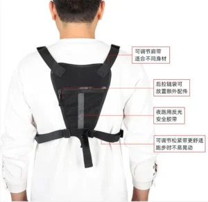 Sports Chest Bag Water Resistant Lightweight Front Chest Pack Running Vest bag With Built-In Phone Holder Extra Storage 가방 bolso - Image 3