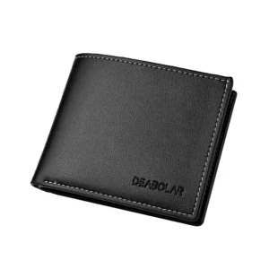 Pu Leather Men Short Wallet Thin Style Folding Young Men Credit Card Holder Wallet - Image 2