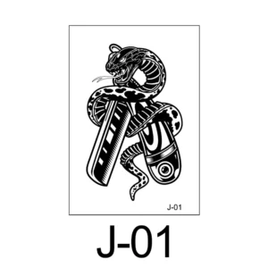 Waterproof Tattoo Stickers Water Proofing Large Black Flower Tattoo Stickers Tattoos And Body Painting Full Arm Tattoo Stickers - Image 2