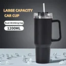 Jumbo 304 Stainless Steel Insulated Mug 40oz Generation Car Cup with Handle Portable Ice Master Straw Cup Leak-Proof Food-Grade