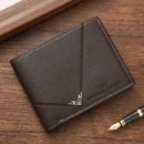 New Men's Wallet Money Bag PU Leather Business Short Wallet Vintage Soft Purse Multi-card Holder Portefeuille Homme Billetera