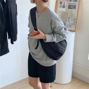 New Fashion Shoulder Bag Summer Large Capacity Casual Nylon Women Shoulder Bag Korean Style Hobos Bag Youth Crossbody Tote - Image 2