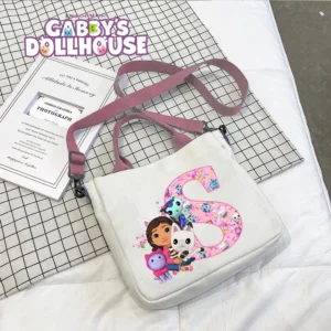Gabby Dollhouses Cartoon Letter Children Shoulder Bag Boy Girl Tote Child Canvas Handbag Anime Crossbody Bags New Cute Kids Gift
