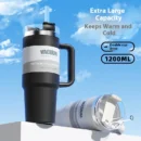 40oz Car Cup Large-capacity Insulated Cup Cross-border Ice King Cup 304 Stainless Steel Car Water Cup for Cold Preservation