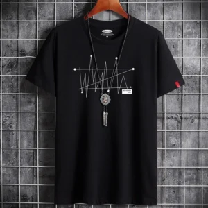 New Summer New Men Tshirt Manga Oversize Men Loose Tee Tops Men Fashion Goth Print Men's Short Sleeve T-shirt